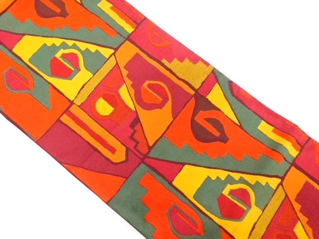 抽象模様織出し袋帯